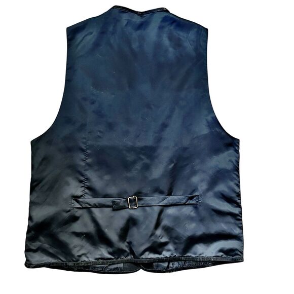 Vintage REPP Black Suede Leather Vest -Large Tall - Picture 3 of 8